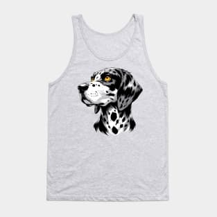 Stunning and Cool American Leopard Hound Monochrome and Gold Portrait for Father's Day Tank Top